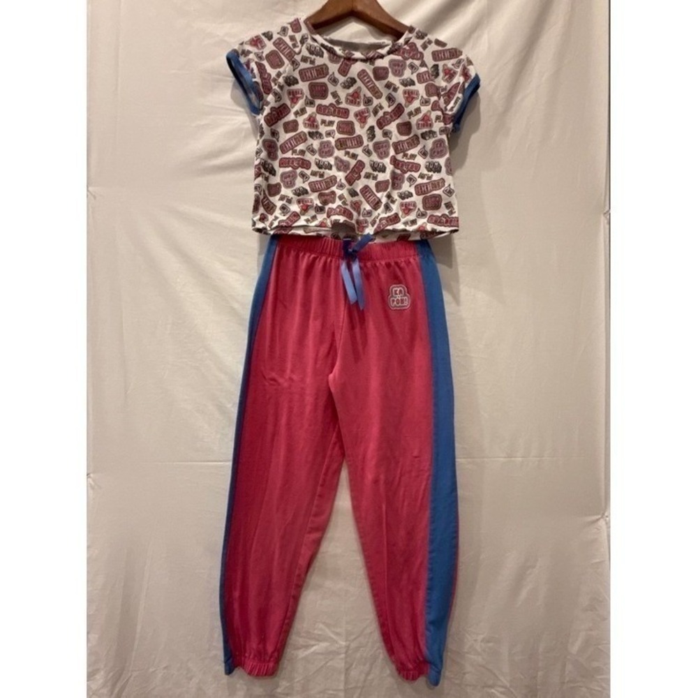 American Girl Blue & White Floral Two-Piece Pajama Set (Top & Pants) 10-12/